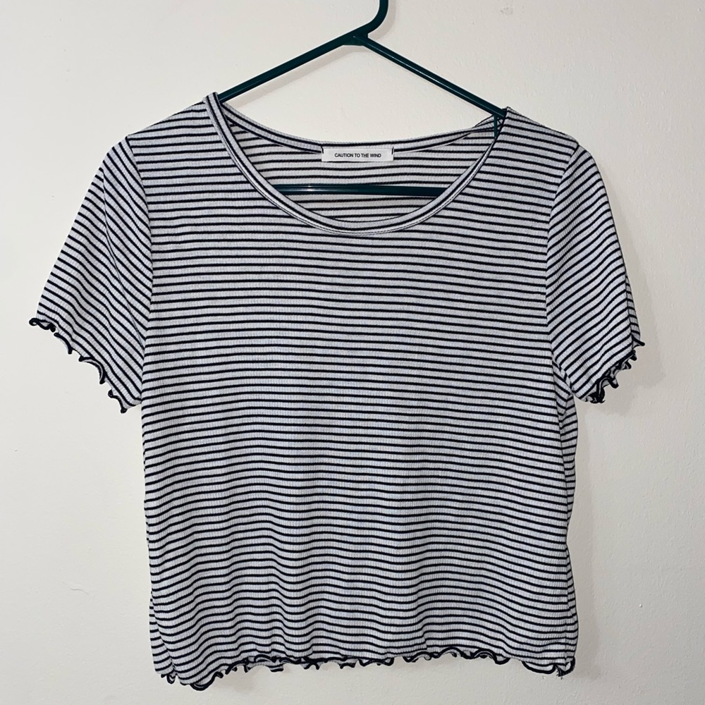 T-shirt, caution to the wind